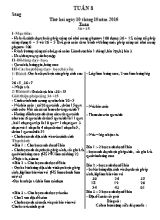Kế hoạch dạy học tuần 8 lớp 1 - Năm học 2016-2017